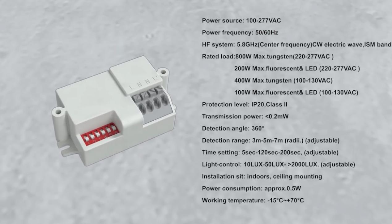 PDLUX lanseeraa PD-MV1031-5,8 GHz 360 ° Mikroaaltouuni-anturi älykkään valaistuksen ja turvallisuuden varalta